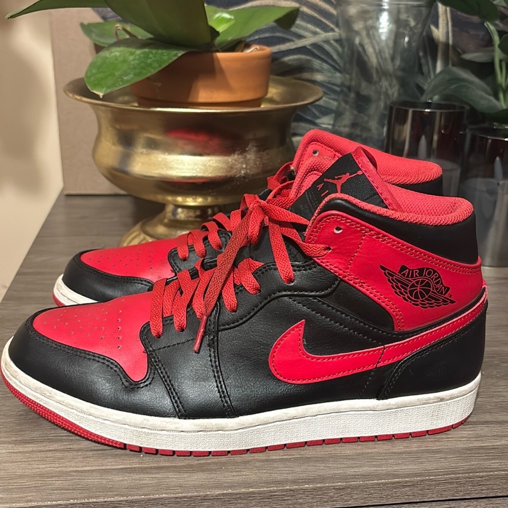 Black red and white Jordan 1’s